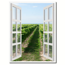 Load image into Gallery viewer, Wine Vineyard Ontario Canada Picture French Window Canvas Print with Frame Gifts Home Decor Wall Art Collection