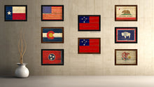 Load image into Gallery viewer, Western Samoa Country Flag Vintage Canvas Print with Brown Picture Frame Home Decor Gifts Wall Art Decoration Artwork