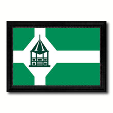 Load image into Gallery viewer, Milford City Connecticut State Flag Canvas Print Black Picture Frame