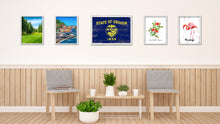 Load image into Gallery viewer, Oregon State Flag Shabby Chic Gifts Home Decor Wall Art Canvas Print, White Wash Wood Frame