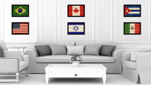 Load image into Gallery viewer, Israel Country Flag Texture Canvas Print with Black Picture Frame Home Decor Wall Art Decoration Collection Gift Ideas