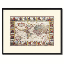 Load image into Gallery viewer, Geographic Vintage Antique Map Wall Art Home Decor Gift Ideas Canvas Print Custom Picture Frame