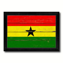 Load image into Gallery viewer, Ghana Country Flag Vintage Canvas Print with Black Picture Frame Home Decor Gifts Wall Art Decoration Artwork