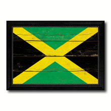 Load image into Gallery viewer, Jamaica Country Flag Vintage Canvas Print with Black Picture Frame Home Decor Gifts Wall Art Decoration Artwork