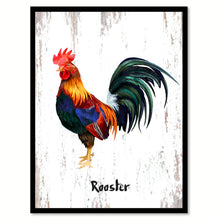 Load image into Gallery viewer, Rooster Bird Canvas Print, Black Picture Frame Gift Ideas Home Decor Wall Art Decoration