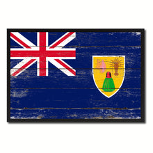 Load image into Gallery viewer, Turks and Caicos Islands Country National Flag Vintage Canvas Print with Picture Frame Home Decor Wall Art Collection Gift Ideas