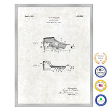 Load image into Gallery viewer, 1931 Athletic Shoe Old Patent Art Print on Canvas Custom Framed Vintage Home Decor Wall Decoration Great for Gifts