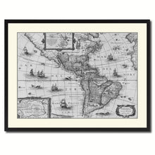 Load image into Gallery viewer, America Vintage B&W Map Canvas Print, Picture Frame Home Decor Wall Art Gift Ideas