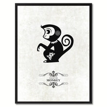 Load image into Gallery viewer, Zodiac Monkey Horoscope Canvas Print, Black Picture Frame Home Decor Wall Art Gift