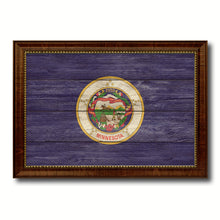 Load image into Gallery viewer, Minnesota Texture Flag Canvas Print, Picture Frame Gift Ideas Home Décor Wall Art Decoration