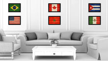 Load image into Gallery viewer, Morocco Country Flag Texture Canvas Print with Black Picture Frame Home Decor Wall Art Decoration Collection Gift Ideas