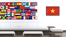 Load image into Gallery viewer, Vietnam Country National Flag Vintage Canvas Print with Picture Frame Home Decor Wall Art Collection Gift Ideas