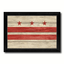 Load image into Gallery viewer, Washington DC Texture Flag Canvas Print Black Picture Frame