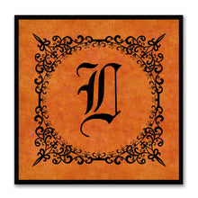 Load image into Gallery viewer, Alphabet L Orange Canvas Print Black Frame Kids Bedroom Wall Décor Home Art