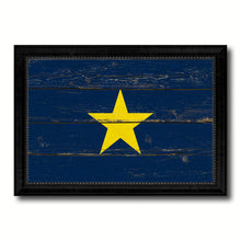 Load image into Gallery viewer, Burnet's 1st Texas Republic 1836-1839 Military Flag Vintage Canvas Print with Black Picture Frame Home Decor Wall Art Decoration Gift Ideas