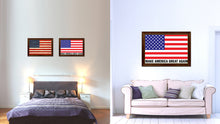 Load image into Gallery viewer, Make America Great Again USA Flag Canvas Print with Brown Picture Frame Home Decor Wall Art Gift Ideas
