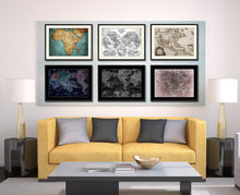 Load image into Gallery viewer, Africa Mapmaker Vintage Vivid Sepia Map Canvas Print, Picture Frames Home Decor Wall Art Decoration Gifts