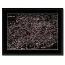 Load image into Gallery viewer, Central Germany Vintage Vivid Sepia Map Canvas Print, Picture Frames Home Decor Wall Art Decoration Gifts