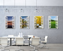 Load image into Gallery viewer, Huntington Beach California Picture French Window Canvas Print with Frame Gifts Home Decor Wall Art Collection