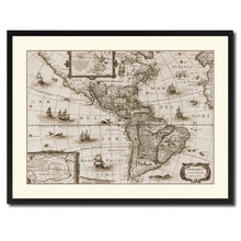 Load image into Gallery viewer, America Vintage Sepia Map Canvas Print, Picture Frame Gifts Home Decor Wall Art Decoration