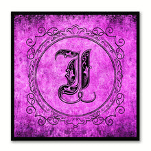 Load image into Gallery viewer, Alphabet I Purple Canvas Print Black Frame Kids Bedroom Wall Décor Home Art