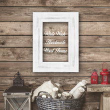 Load image into Gallery viewer, White Wash Shabby Chic Home Decor Custom Frame Great for Farmhouse Vintage Rustic Wood Picture Frame
