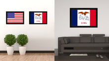 Load image into Gallery viewer, Iowa State Flag Canvas Print with Custom Black Picture Frame Home Decor Wall Art Decoration Gifts