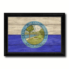 Load image into Gallery viewer, Orlando City Florida State Texture Flag Canvas Print Black Picture Frame