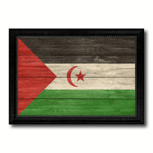 Load image into Gallery viewer, Sahrawi Arab Democratic Republic Country Flag Texture Canvas Print with Black Picture Frame Home Decor Wall Art Decoration Collection Gift Ideas