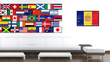 Load image into Gallery viewer, Andorra Country National Flag Vintage Canvas Print with Picture Frame Home Decor Wall Art Collection Gift Ideas
