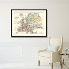 Load image into Gallery viewer, Europe Geological Vintage Antique Map Wall Art Home Decor Gift Ideas Canvas Print Custom Picture Frame