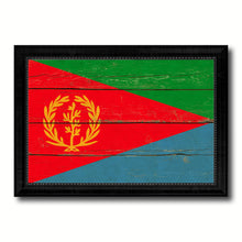 Load image into Gallery viewer, Eritrea Country Flag Vintage Canvas Print with Black Picture Frame Home Decor Gifts Wall Art Decoration Artwork