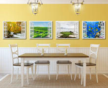 Load image into Gallery viewer, Wine Vineyards Napa Valley California Picture French Window Framed Canvas Print Home Decor Wall Art Collection