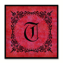 Load image into Gallery viewer, Alphabet T Red Canvas Print Black Frame Kids Bedroom Wall Décor Home Art