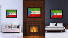 Load image into Gallery viewer, Equatorial Guinea Country Flag Texture Canvas Print with Black Picture Frame Home Decor Wall Art Decoration Collection Gift Ideas