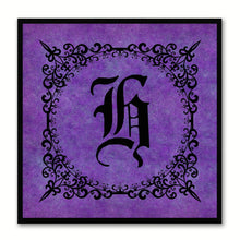 Load image into Gallery viewer, Alphabet H Purple Canvas Print Black Frame Kids Bedroom Wall Décor Home Art