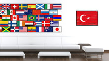 Load image into Gallery viewer, Turkey Country National Flag Vintage Canvas Print with Picture Frame Home Decor Wall Art Collection Gift Ideas