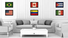 Load image into Gallery viewer, Venezuela Country Flag Texture Canvas Print with Black Picture Frame Home Decor Wall Art Decoration Collection Gift Ideas