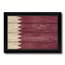 Load image into Gallery viewer, Qatar Country Flag Texture Canvas Print with Black Picture Frame Home Decor Wall Art Decoration Collection Gift Ideas