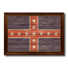 Load image into Gallery viewer, Army of Tennessee Military Flag Texture Canvas Print with Brown Picture Frame Home Decor Wall Art Gifts