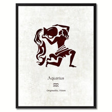 Load image into Gallery viewer, Zodiac Aquarius Horoscope Astrology Canvas Print, Picture Frame Home Decor Wall Art Gift