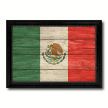 Load image into Gallery viewer, Mexico Country Flag Texture Canvas Print with Black Picture Frame Home Decor Wall Art Decoration Collection Gift Ideas