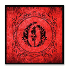 Load image into Gallery viewer, Alphabet O Red Canvas Print Black Frame Kids Bedroom Wall Décor Home Art