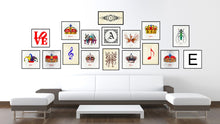 Load image into Gallery viewer, Alphabet Letter A Blue Canvas Print Black Frame Kids Bedroom Wall Décor Home Art