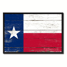 Load image into Gallery viewer, Texas State Flag Vintage Canvas Print with Black Picture Frame Home DecorWall Art Collectible Decoration Artwork Gifts