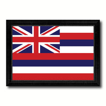 Load image into Gallery viewer, Hawaii State Flag Canvas Print with Custom Black Picture Frame Home Decor Wall Art Decoration Gifts