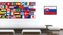 Load image into Gallery viewer, Slovakia Country National Flag Vintage Canvas Print with Picture Frame Home Decor Wall Art Collection Gift Ideas