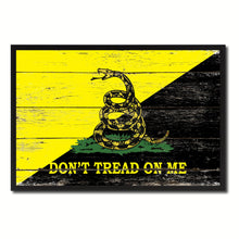 Load image into Gallery viewer, Gadsden Don't Tread on Me Military Flag Vintage Canvas Print with Picture Frame Home Decor Man Cave Wall Art Collectible Decoration Artwork Gifts
