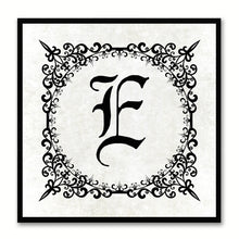 Load image into Gallery viewer, Alphabet E White Canvas Print Black Frame Kids Bedroom Wall Décor Home Art