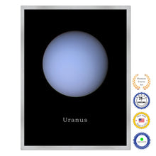 Load image into Gallery viewer, Uranus Print on Canvas Planets of Solar System Silver Picture Framed Art Home Decor Wall Office Decoration